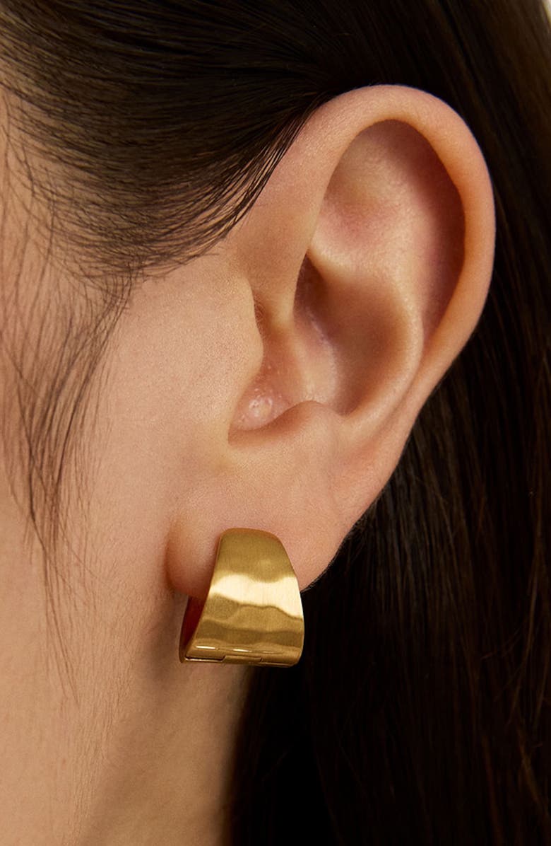 Dean Davidson Mara Wide Huggie Hoop Earrings, Alternate, color, Gold