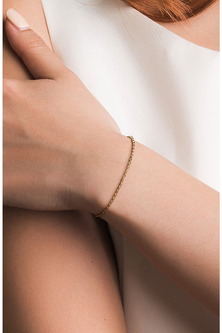 Rolo Link Chain Bracelet, 0.65mm, Alternate, color, GOLD
