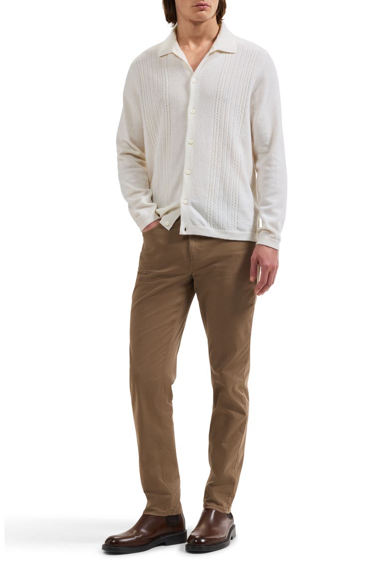 Cable Wool and Cashmere Cardigan, Alternate, color, IVORY