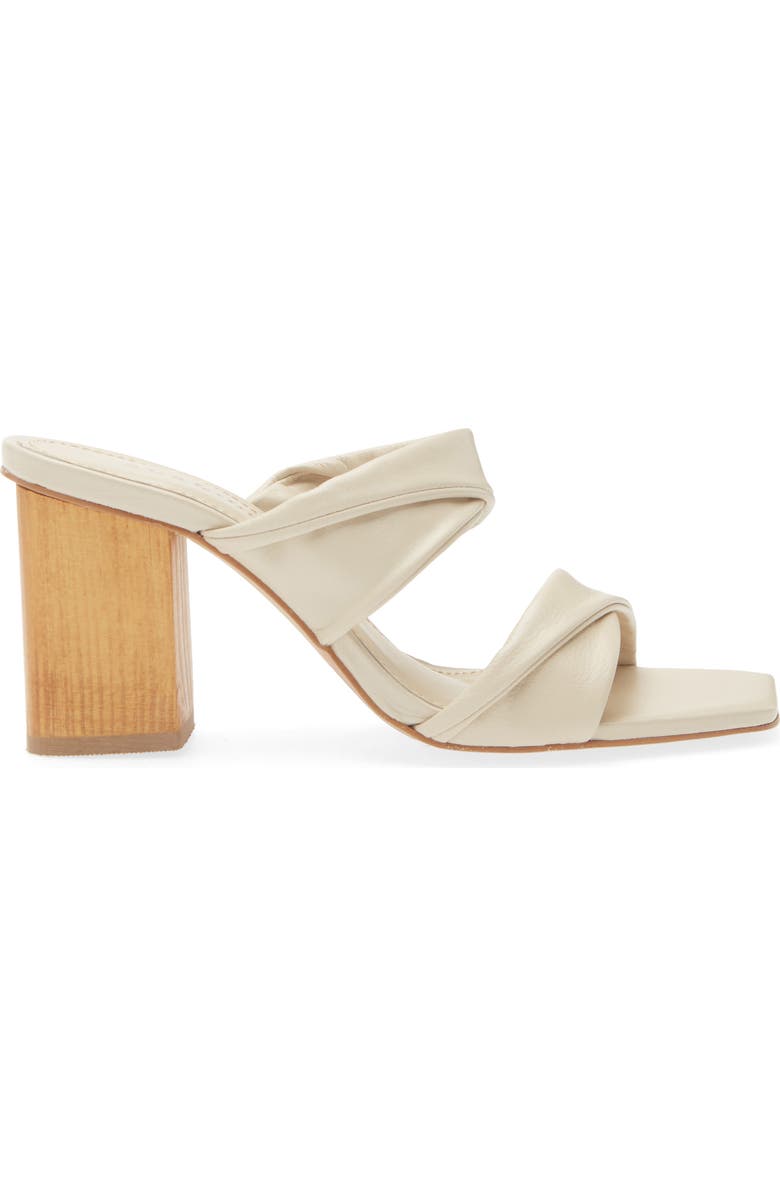 KOKO + PALENKI Alia Ruched Slide Sandal, Alternate, color, Tan Leather