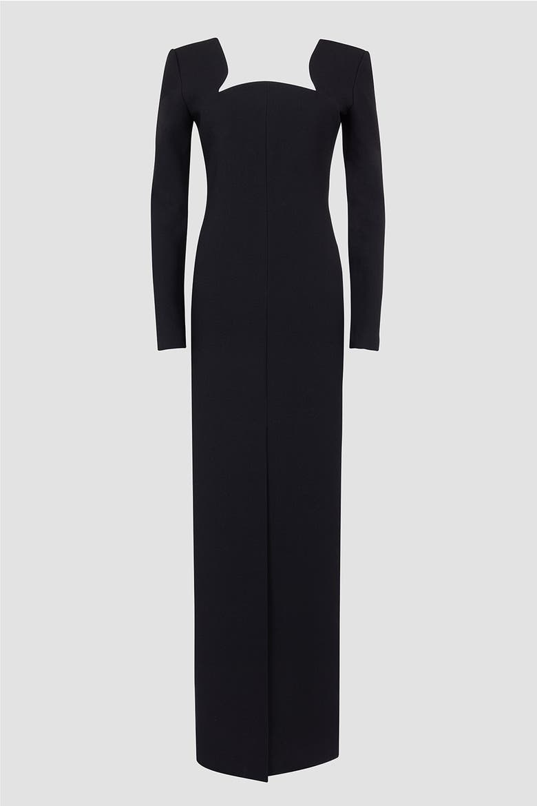 Zari Sweetheart Full Length Dress, Alternate, color, Black