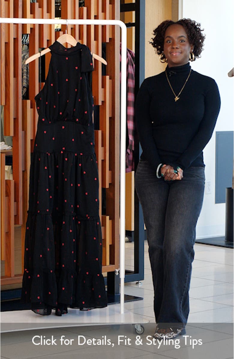 Embroidered Sleeveless Tiered Maxi Dress, sales video thumbnail