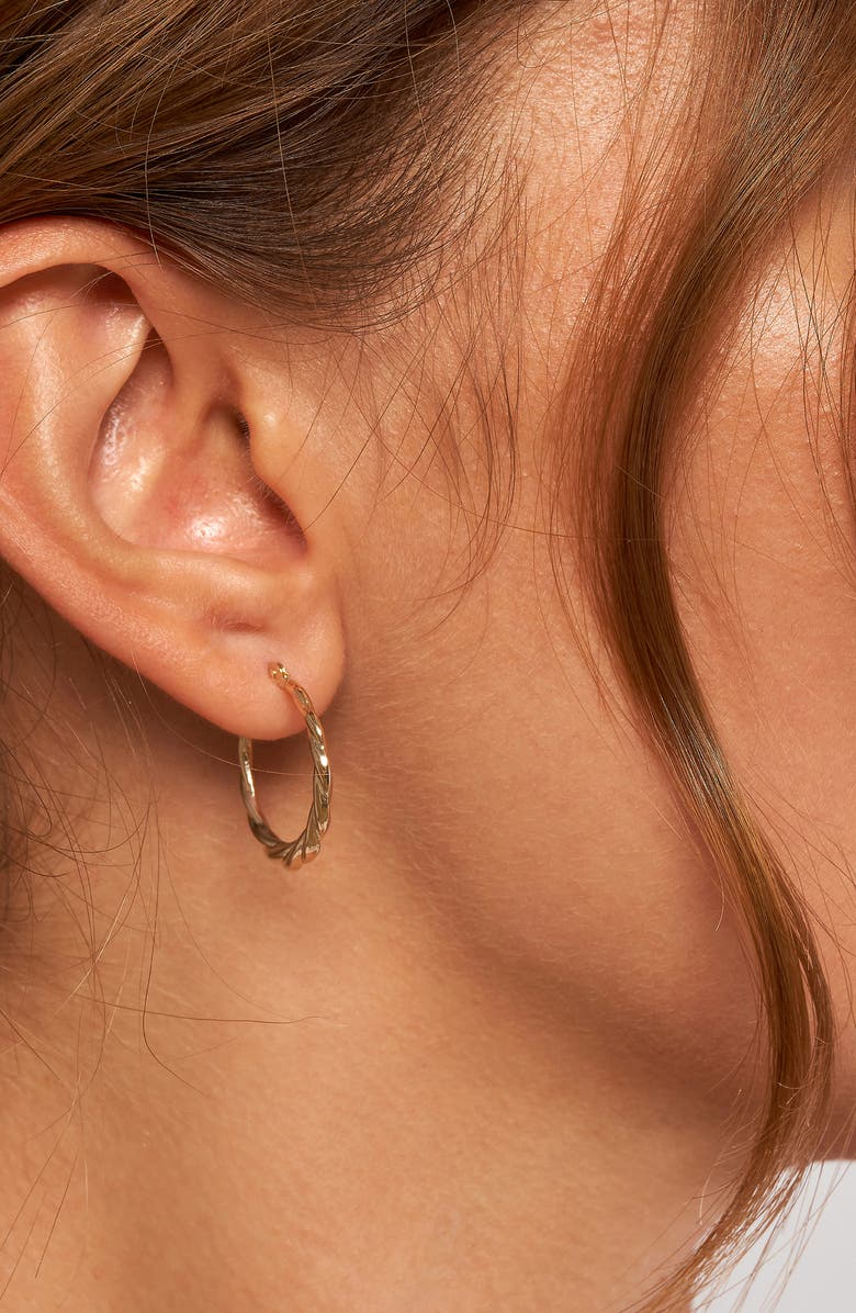 HAWLEY ST Twist Hoop Earrings, Alternate, color, 