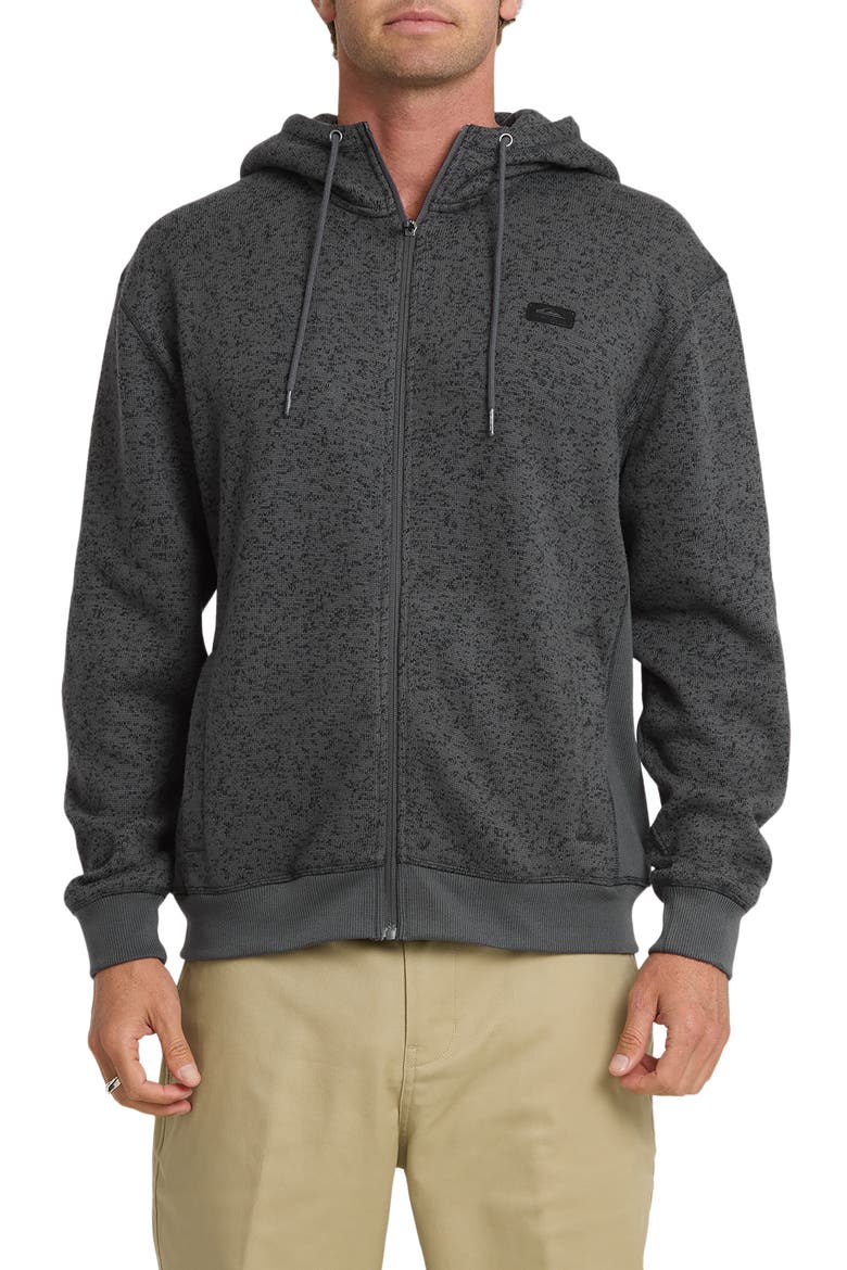Keller Zip Hoodie, Main, color, BLACK HEATHER
