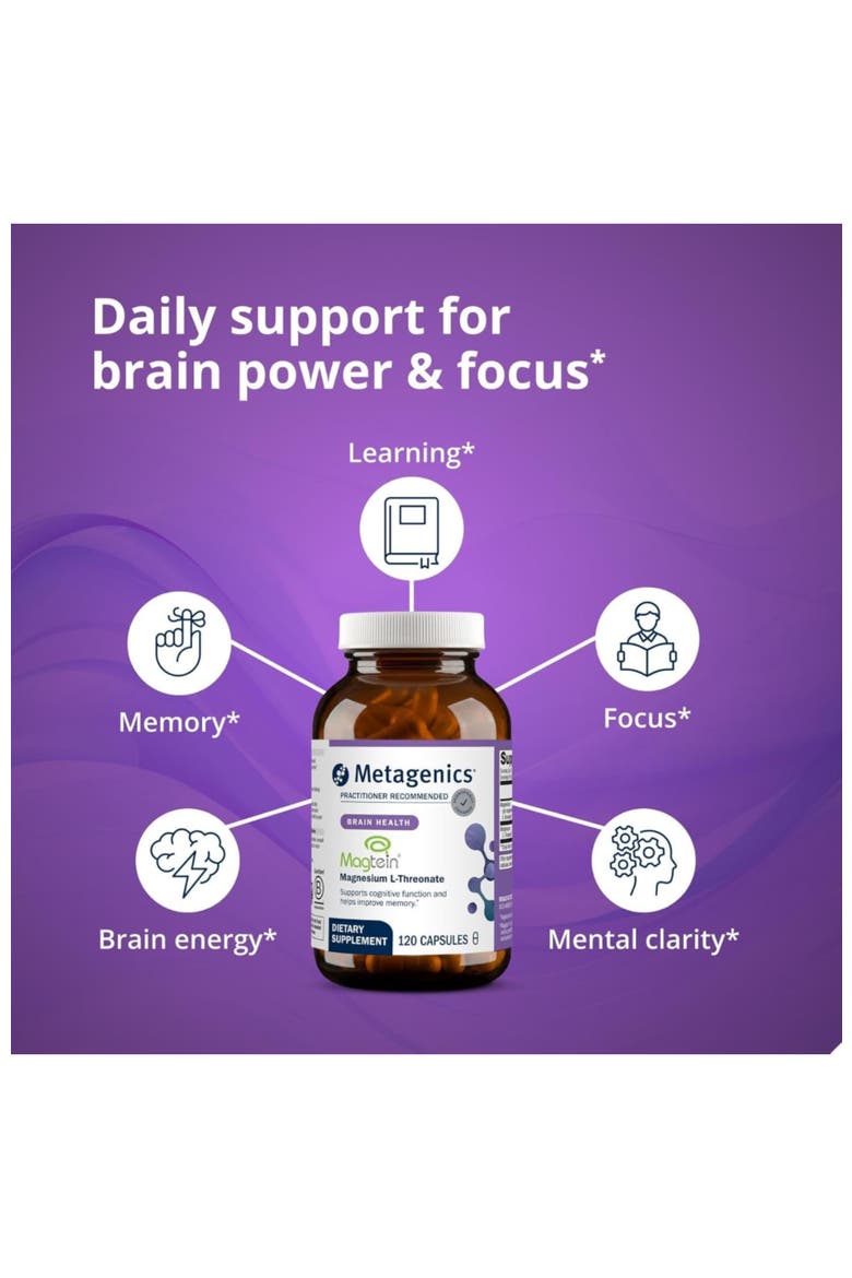 Advanced Magnesium L-Threonate Brain Support Capsules 120 Capsules, Alternate, color, None