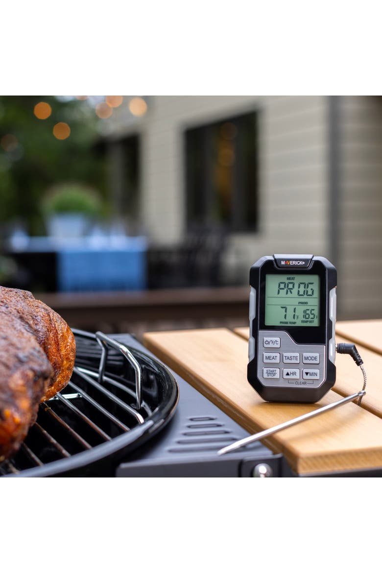 Single Probe Barbeque Thermometer and Timer, Alternate, color, Black/Grey