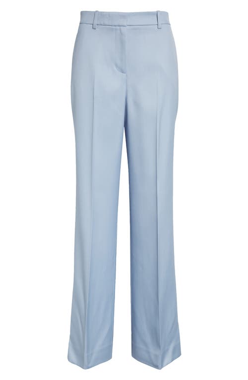 Reiss Womens Blue Millie Wide-leg Woven-twill Trousers In Blue
