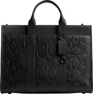 COACH Wesley Maxi Signature Embossed Leather Tote