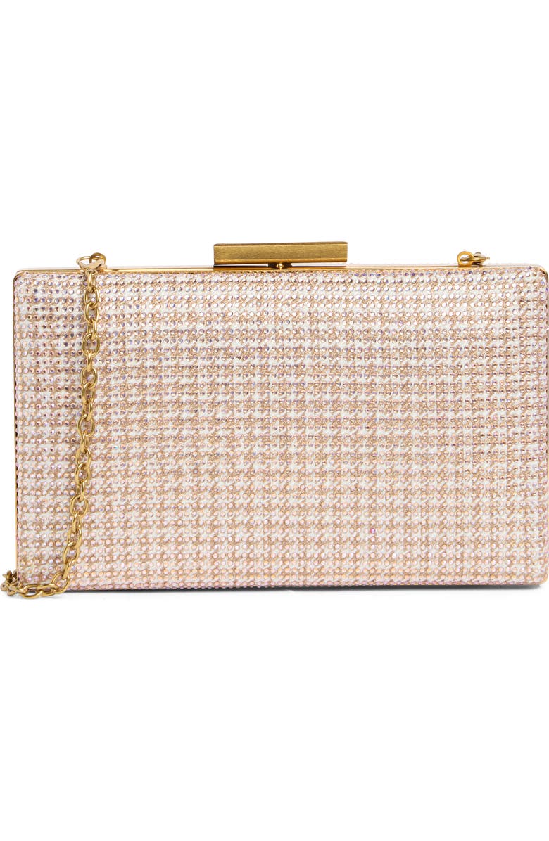 Kurt Geiger London Crystal Box Clutch, Main, color, Beige Comb