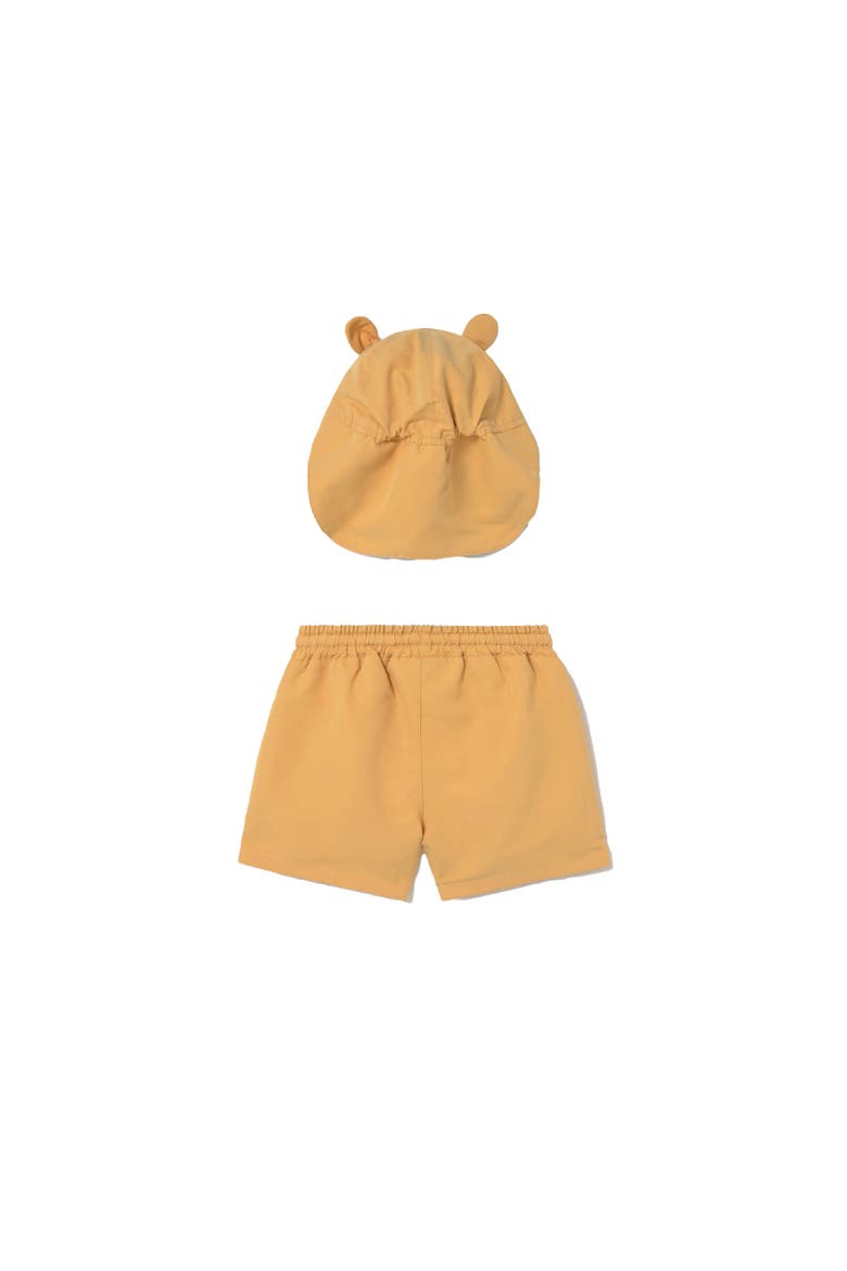 Swimwear Set with Eared Hat, Alternate, color, Yellow