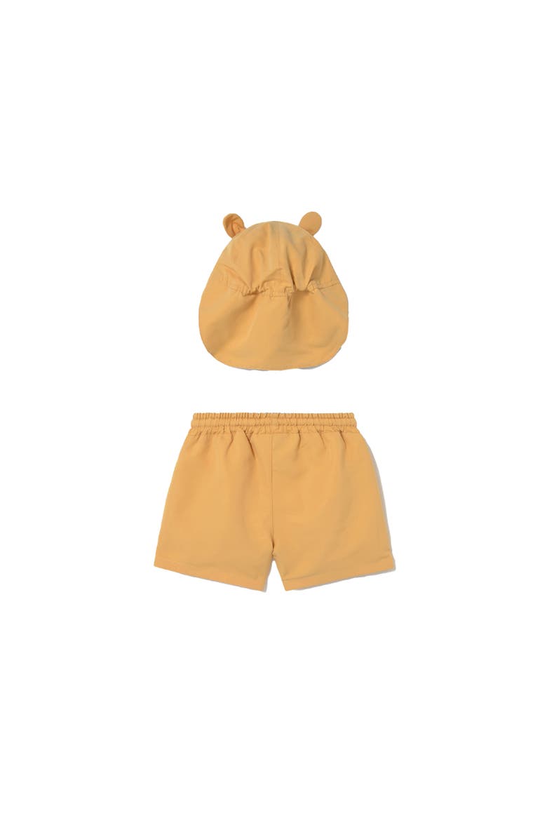 Mayoral Swimwear Set with Eared Hat, Alternate, color, Yellow
