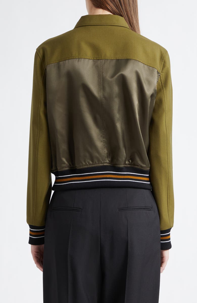 Marni Virgin Wool Bomber Jacket, Alternate, color, 00V51dusty Olive