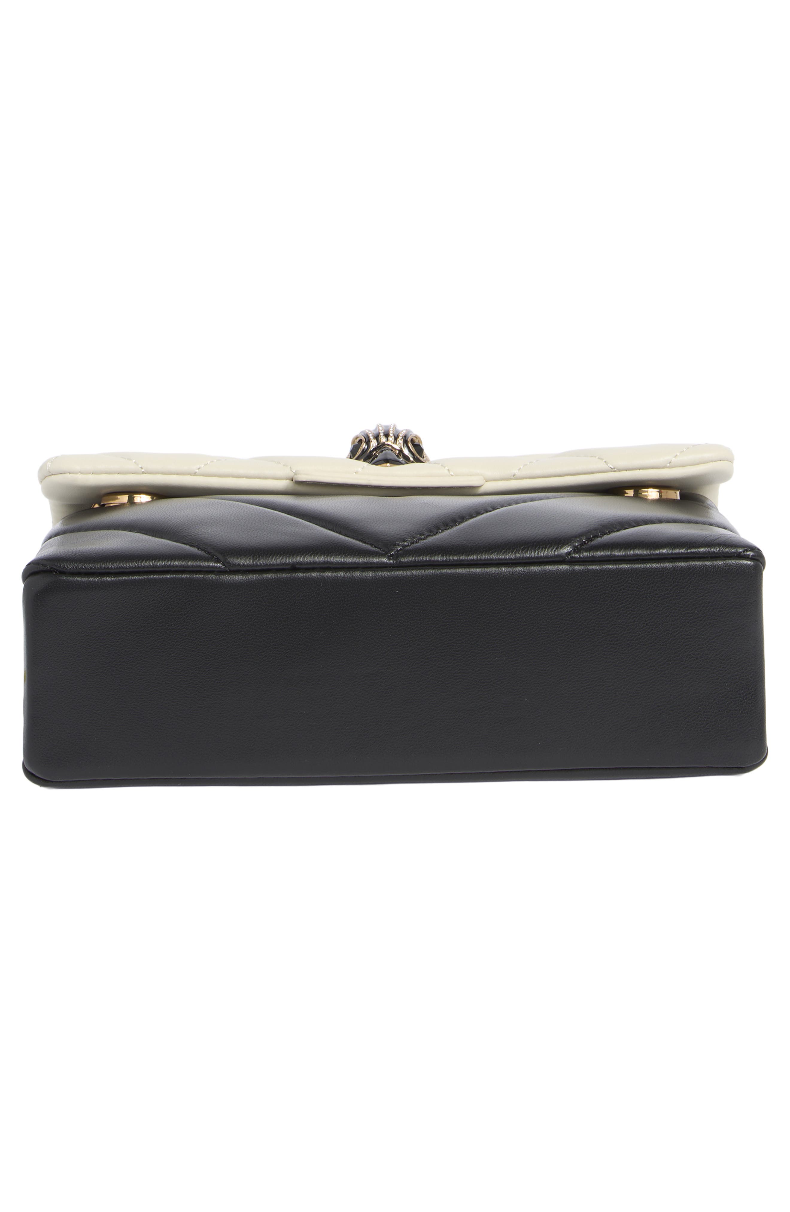 Kurt Geiger London Mini Kensington Leather Convertible Shoulder Bag, Alternate, color, Charcoal
