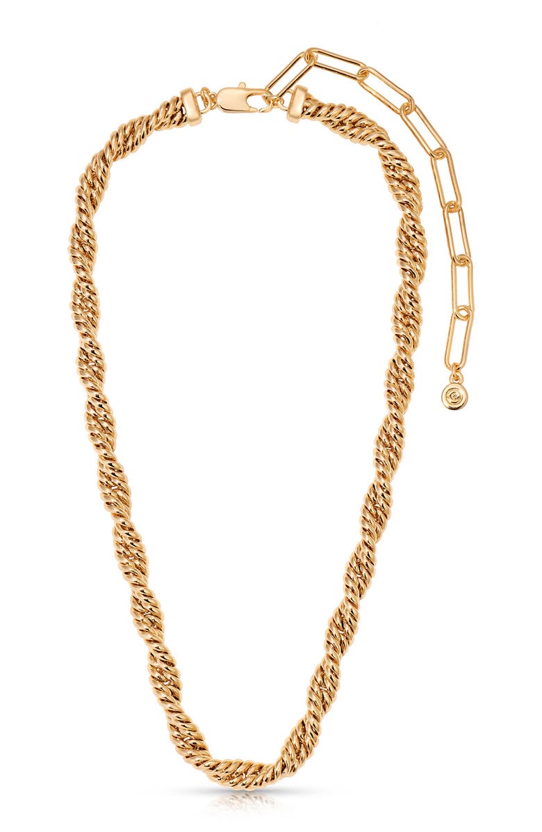 Ettika Twisted Strands Necklace, Alternate, color, Gold