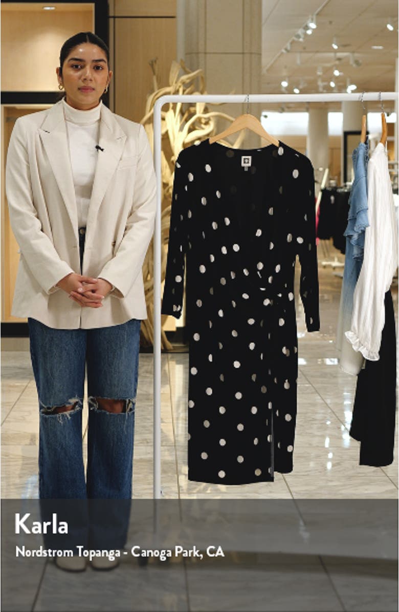 Polka Dot Classic Wrap Dress, sales video thumbnail