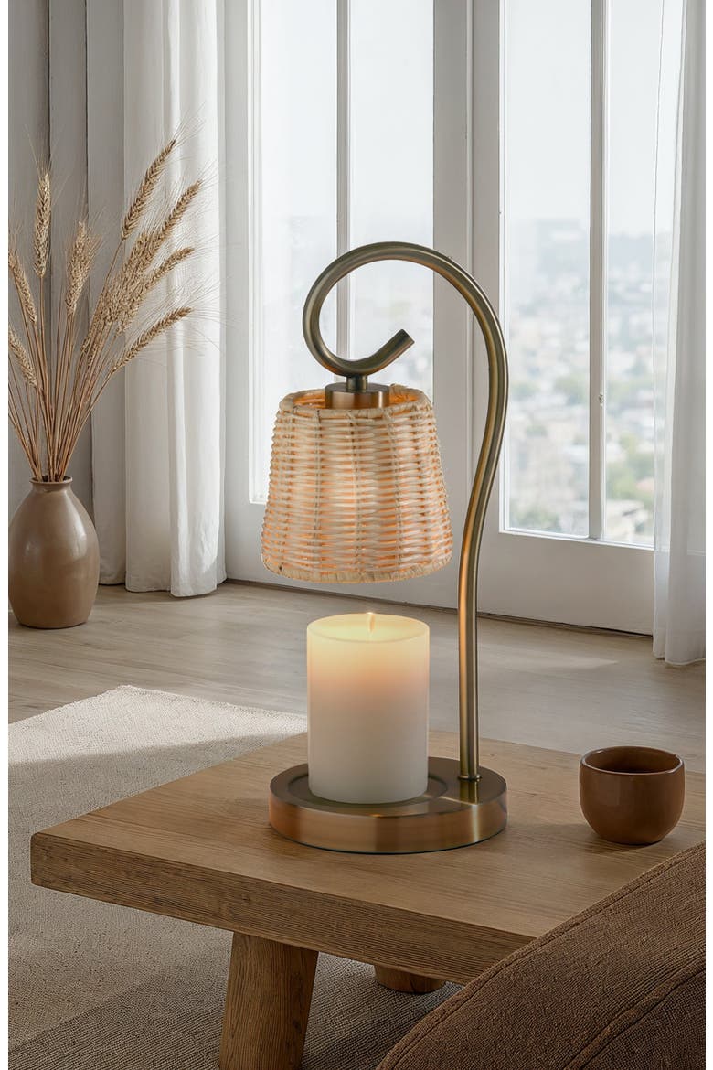 Perry Candle Warmer Lamp, Alternate, color, ANTIQUE BRASS