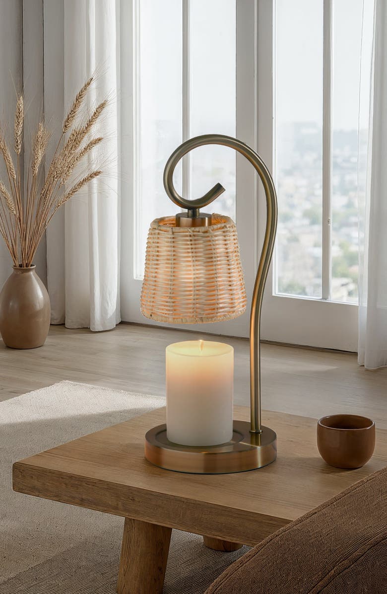 ADESSO LIGHTING Perry Candle Warmer Lamp, Alternate, color, Antique Brass