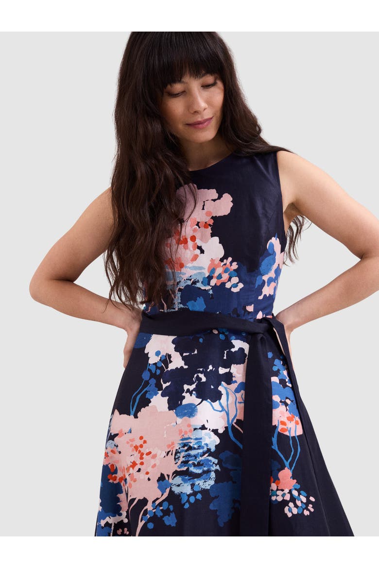 Natalya Floral Dress, Alternate, color, Navy