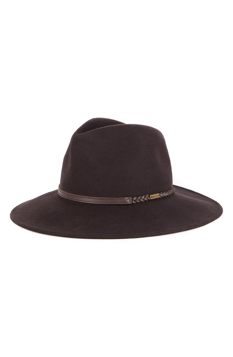 Barbour Tack Wool Felt Fedora, Main, color, 
