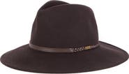 Barbour Leather Braid Wool Fedora