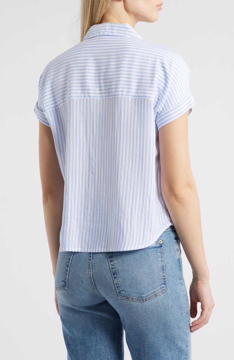 beachlunchlounge Denise Stripe Shirt, Alternate, color, Fresh Peri