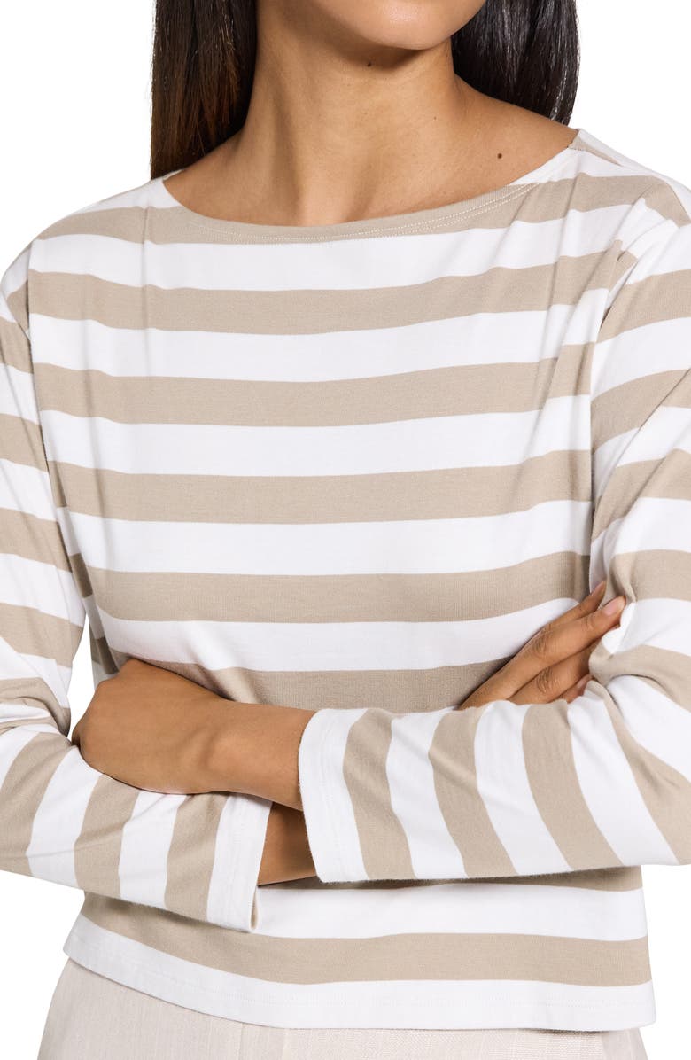 Theory Stripe Boat Neck T-Shirt, Alternate, color,