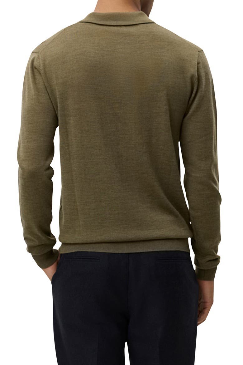 Greyson Long Sleeve Wool Polo Sweater, Alternate, color, MILITARY OLIVE