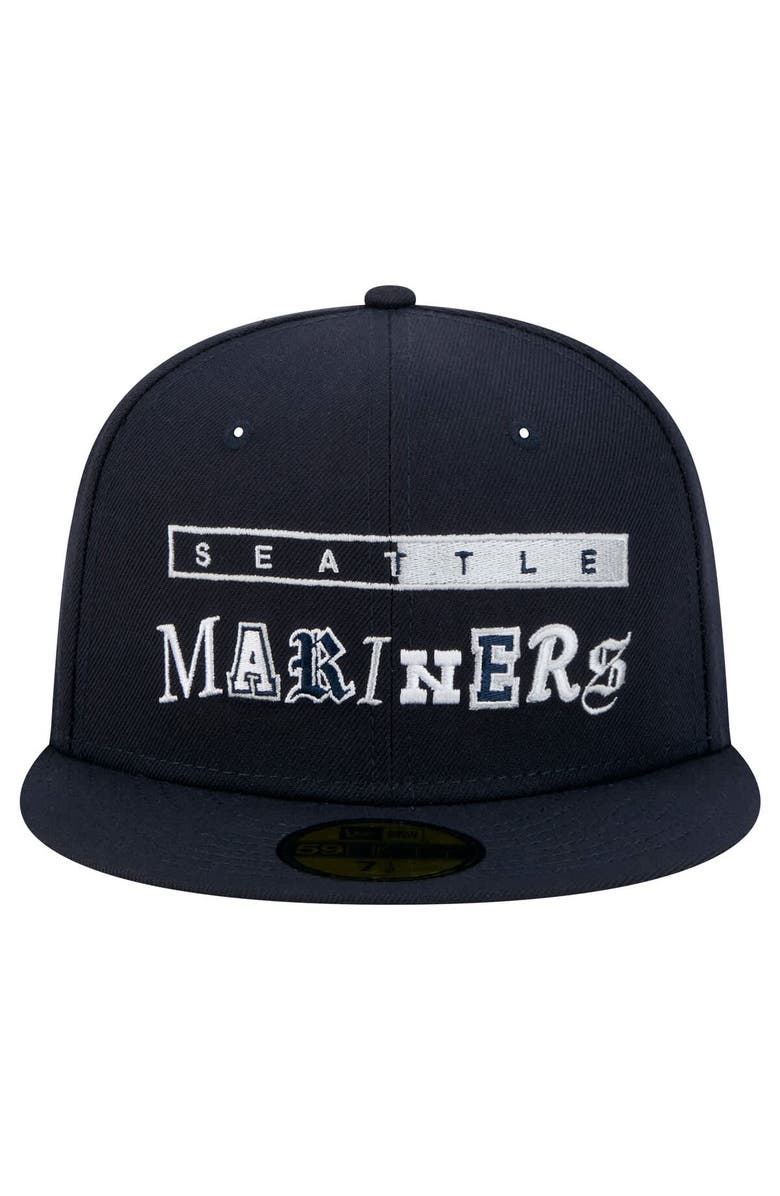 New Era Men's New Era Navy Seattle Mariners Ransom 59FIFTY Fitted Hat, Alternate, color, Navy