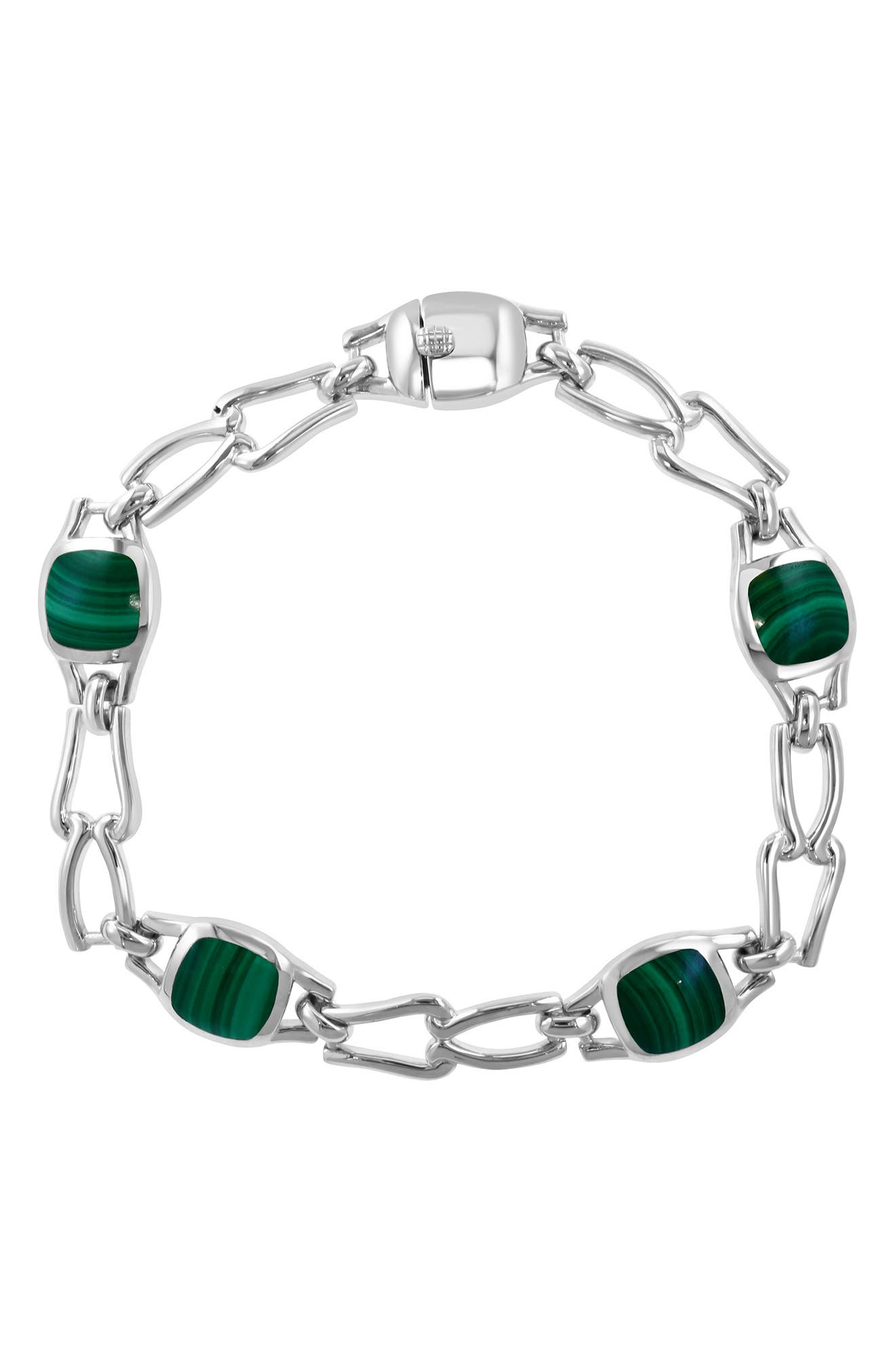EFFY Sterling Silver Malachite Station Bracelet