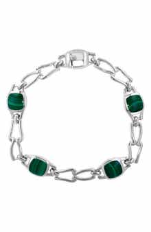 EFFY Sterling Silver Malachite Station Bracelet