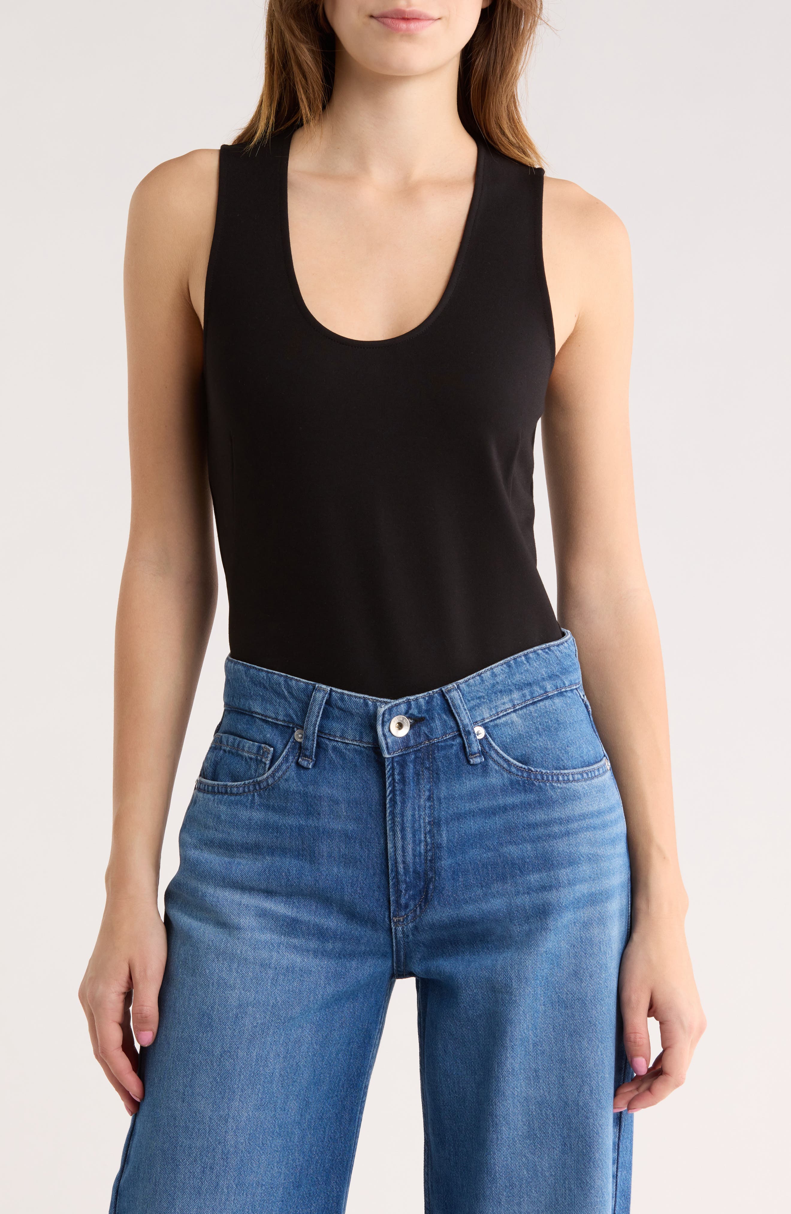 rag & bone Irina U-Neck Ponte Bodysuit