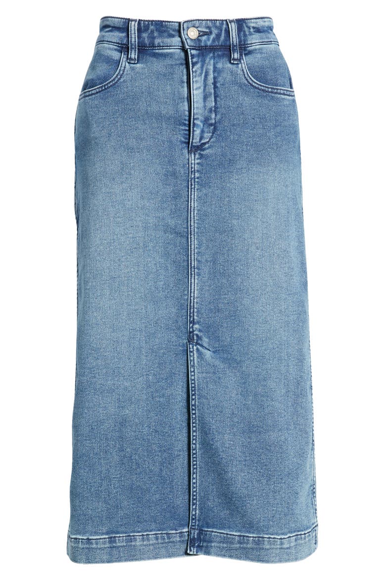 Stretch Terry Midi Skirt, Alternate, color, RIVERTON