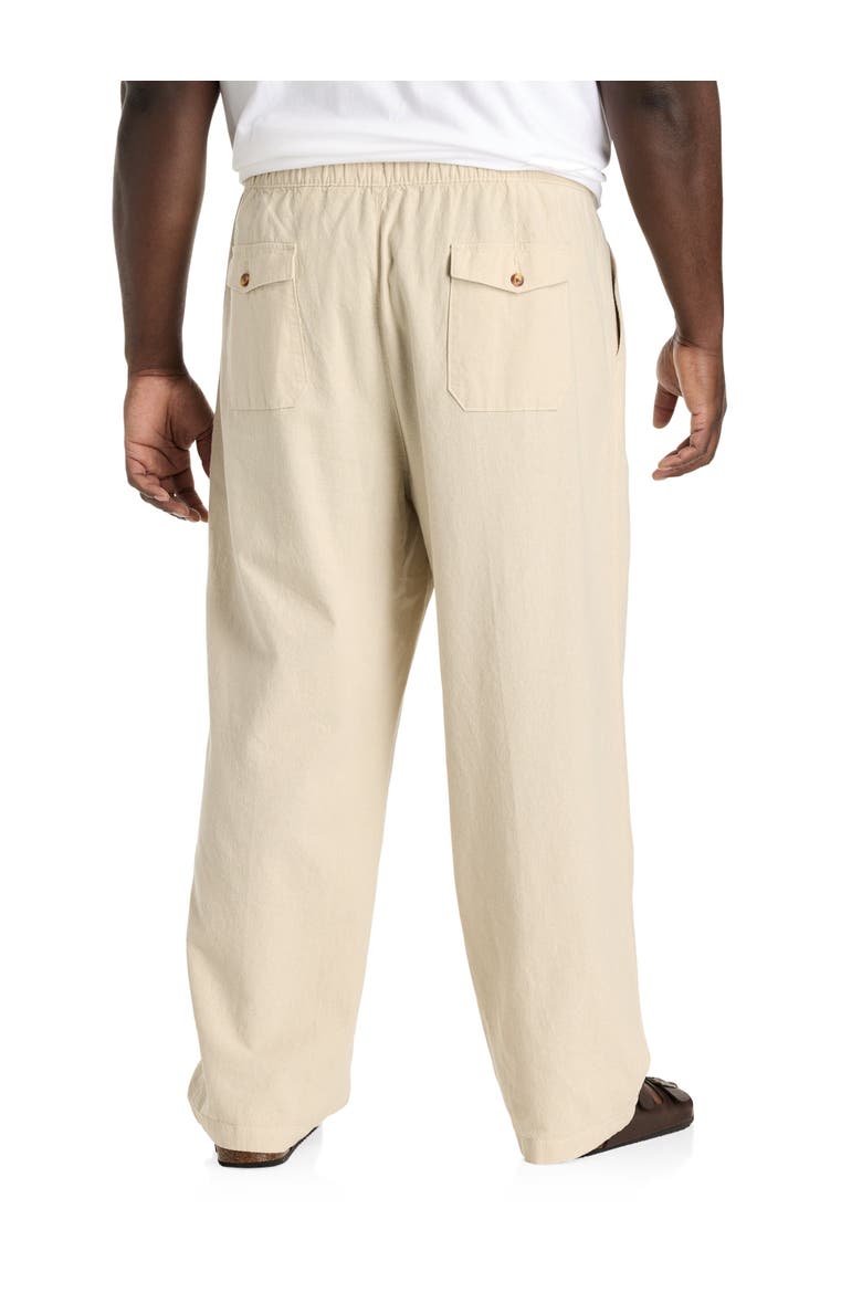 Big & Tall Linen-Blend Loose-Fit Beach Pants, Alternate, color, NATURAL