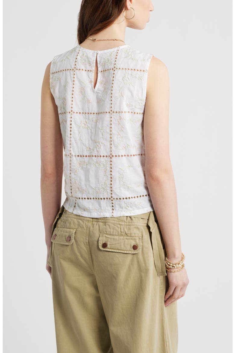 Floral Embroidered Top, Alternate, color, WHITE