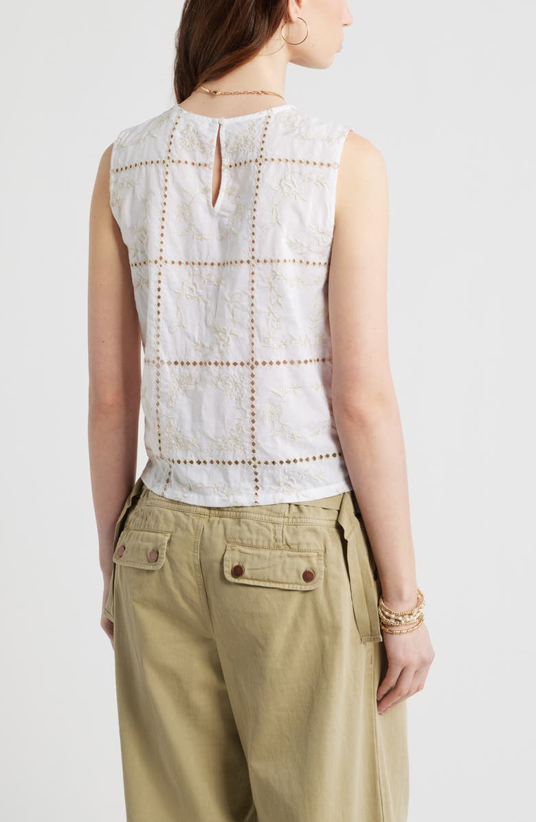 Treasure & Bond Floral Embroidered Top, Alternate, color, White