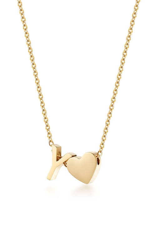 Initial Heart Pendant Necklace