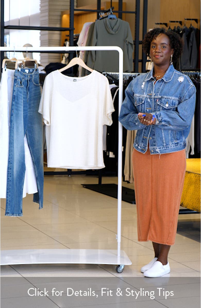 Metallic Stitch Boat Neck Top, sales video thumbnail