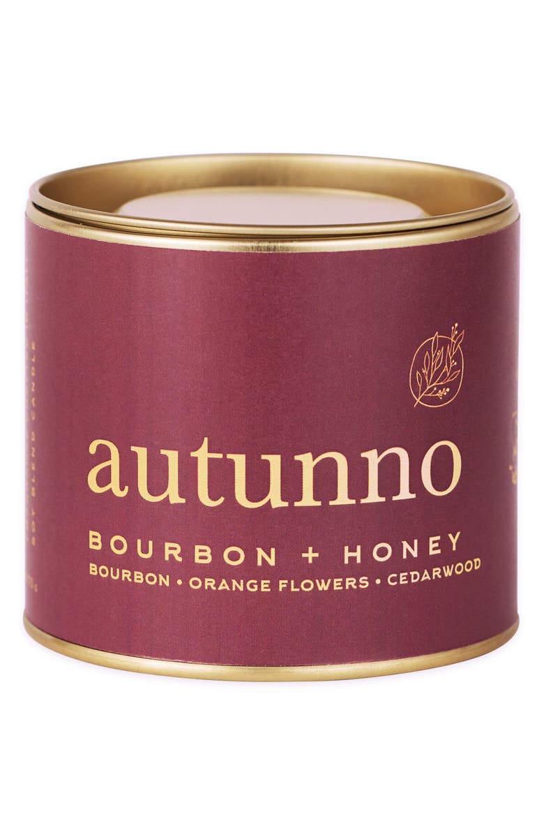 VIA MERCATO Autunno Bourbon & Honey Candle, Main, color, Merlot