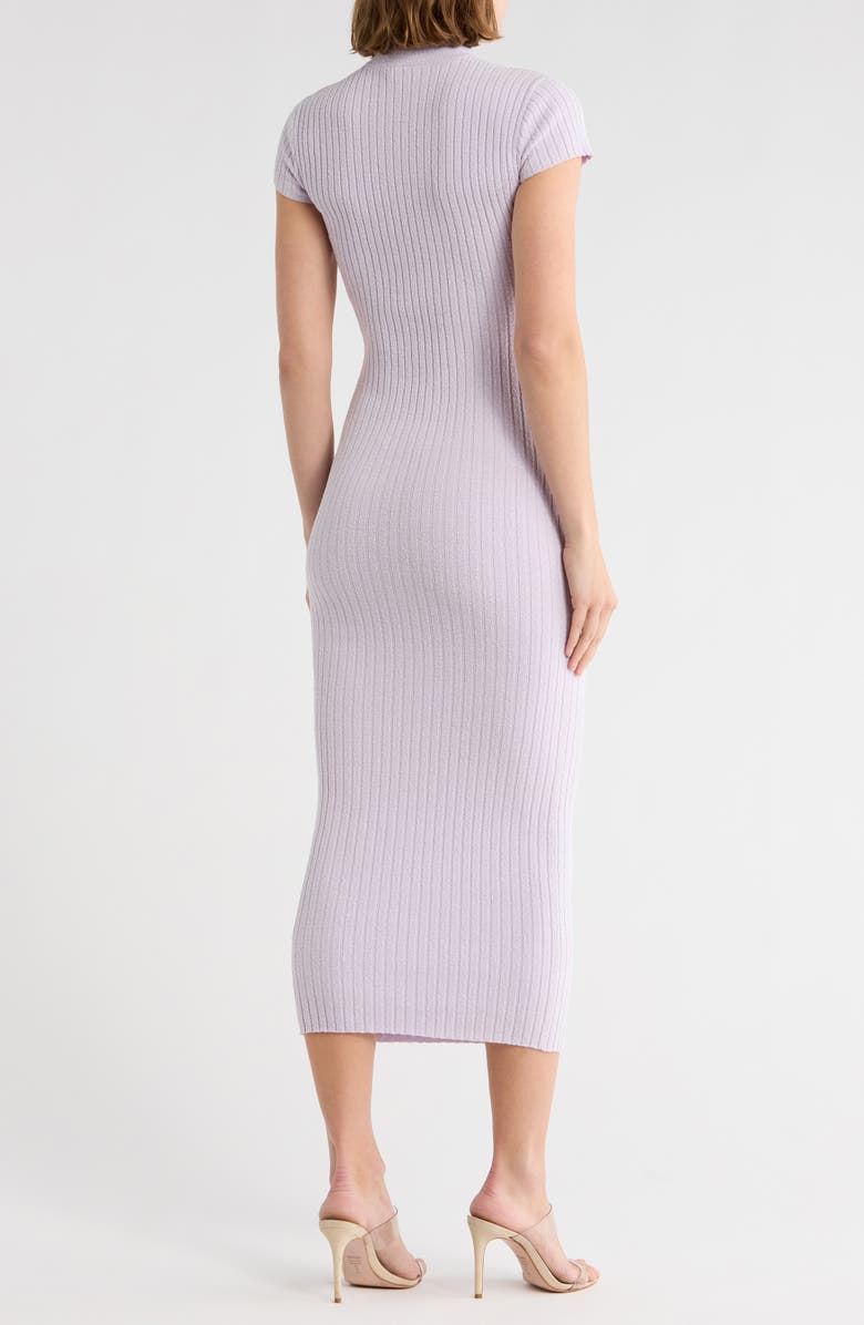 Good American Terry Ribbed T-Shirt Dress, Alternate, color, Lavender