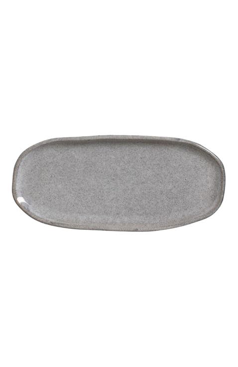 Shallow Organic Oval Platter Small Set of 4