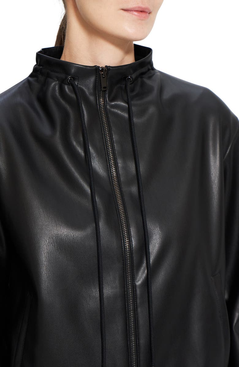 Theory Faux Leather Bomber Jacket, Alternate, color, 