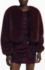 Desigual Faux Fur Bomber Jacket