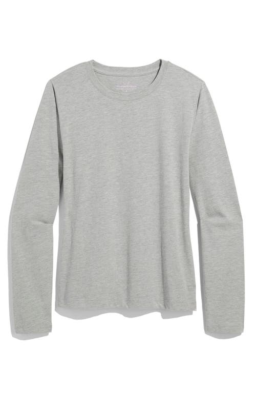Vineyard Vines Long Sleeve Crewneck T-shirt In Gray
