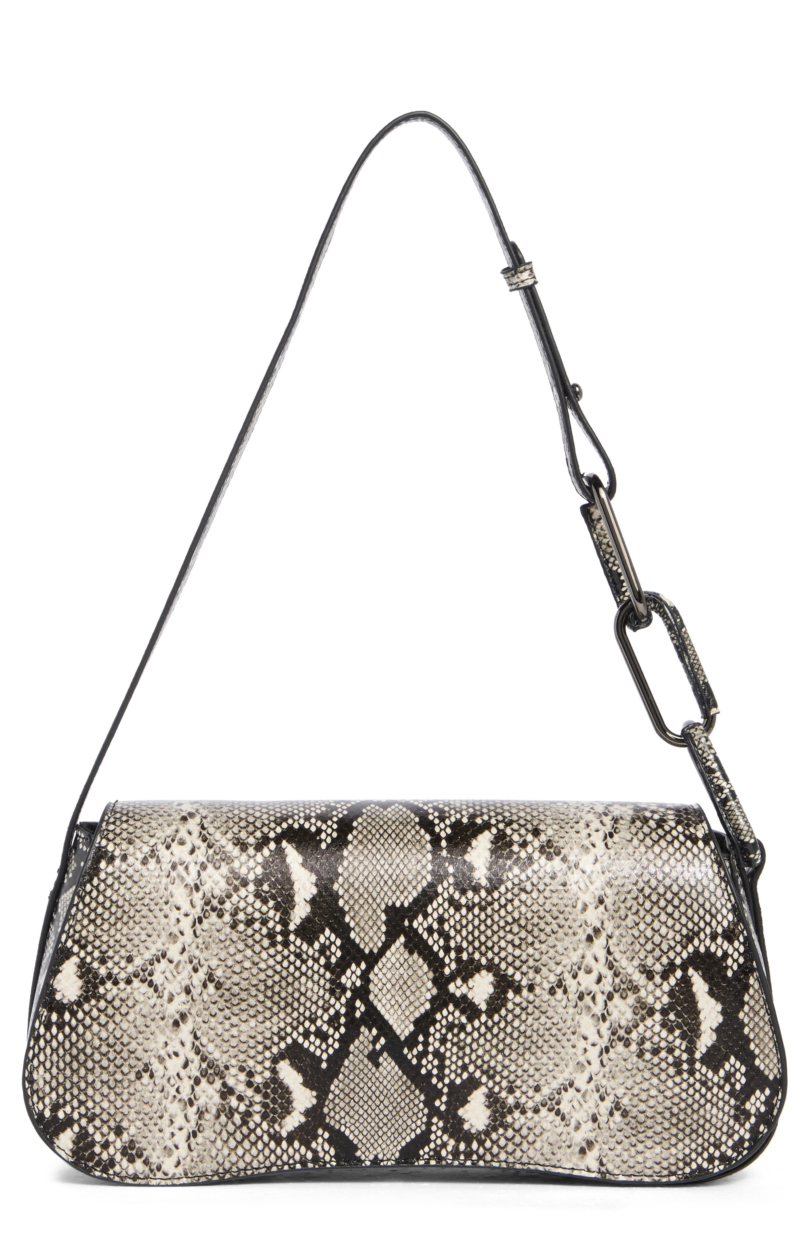 Asymmetrical Faux Leather Hobo Bag