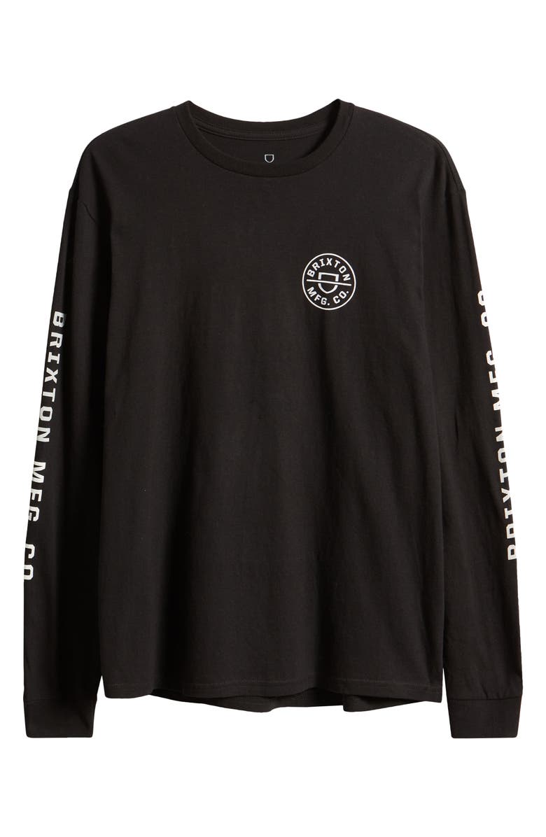 Brixton Crest Long Sleeve Cotton Graphic T-Shirt, Alternate, color,