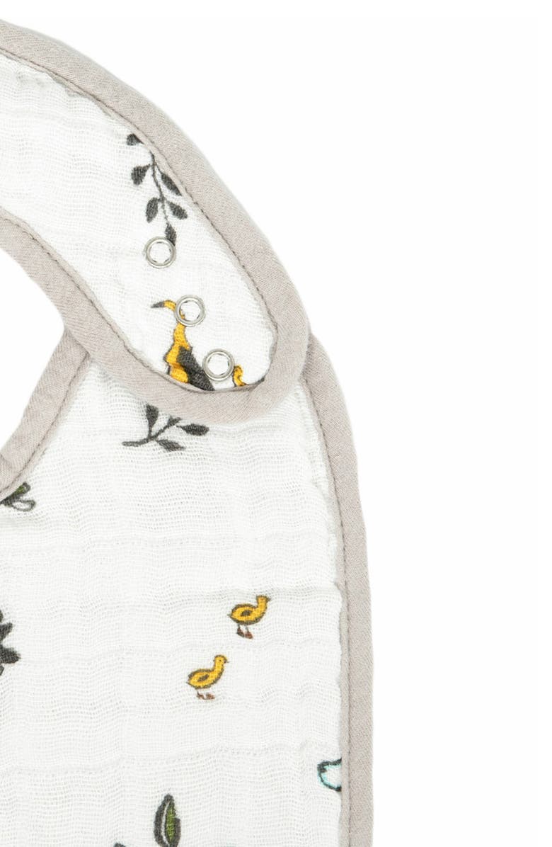 little unicorn 3-Pack Classic Cotton Muslin Bibs, Alternate, color, Forest Friends 2