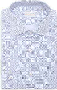 Perry Ellis Diamond Print Slim Fit Stretch Dress Shirt