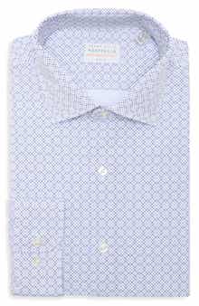 Perry Ellis Diamond Print Slim Fit Stretch Dress Shirt