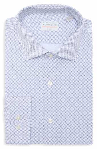 Perry Ellis Diamond Print Slim Fit Stretch Dress Shirt