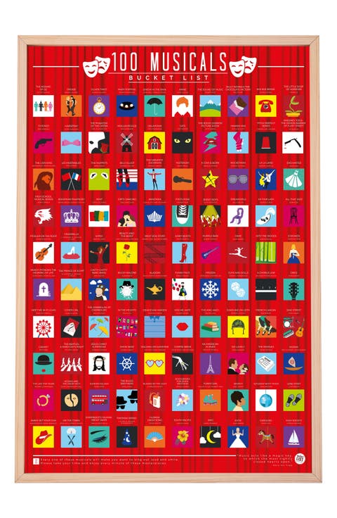 100 Musicals Bucket List Poster